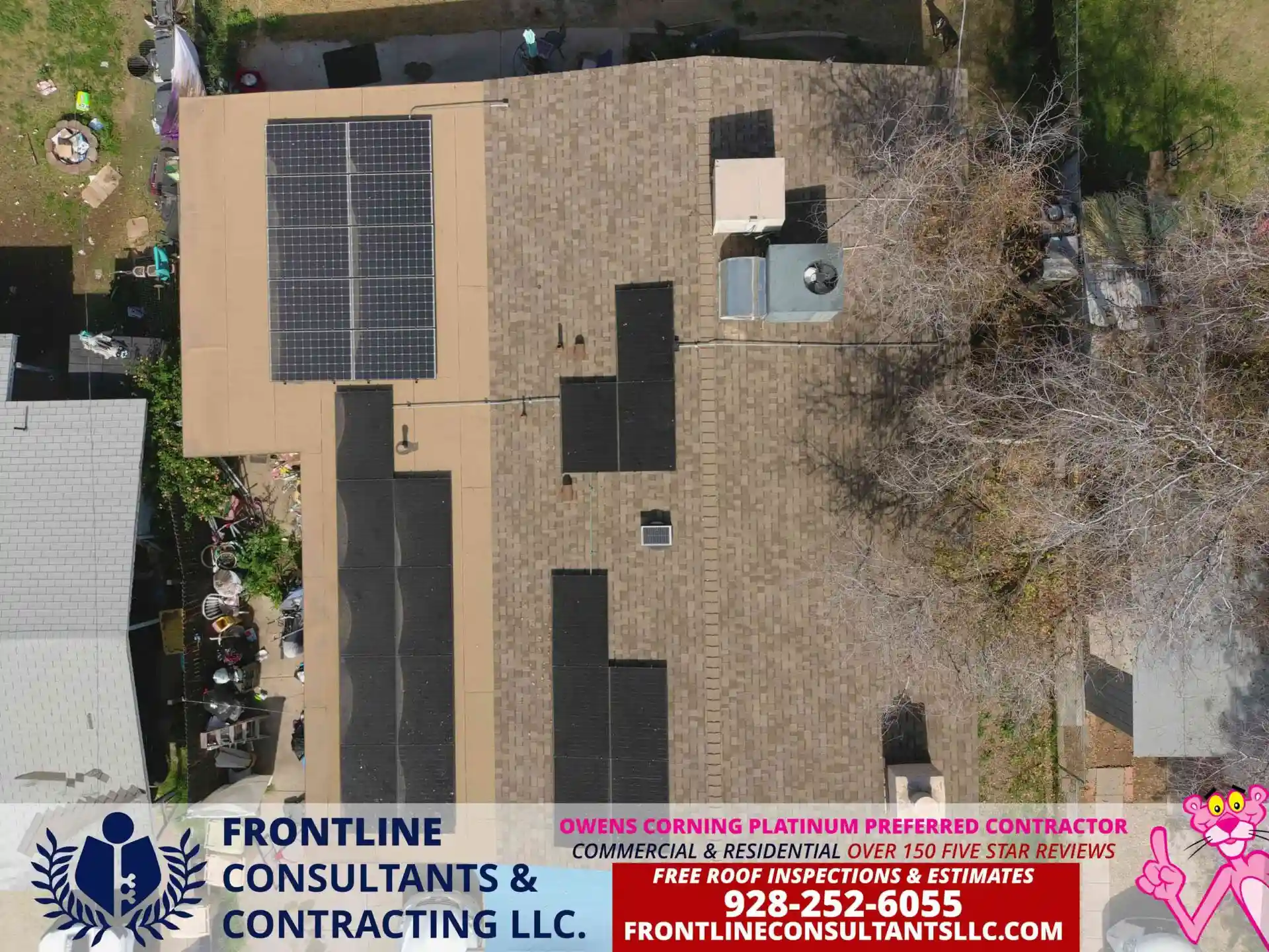 New Owens Corning Shingle Roof Installation 4418 W Morten Ave Glendale AZ 85302 using Sandcastle owens corning shingles and synthetic underlayment