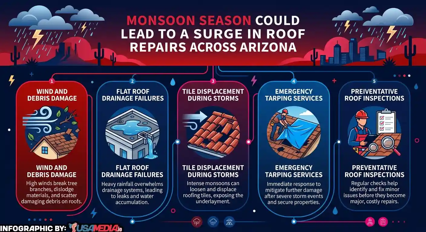 Monsoon Season Could Lead to a Surge in Roof Repairs Across Arizona